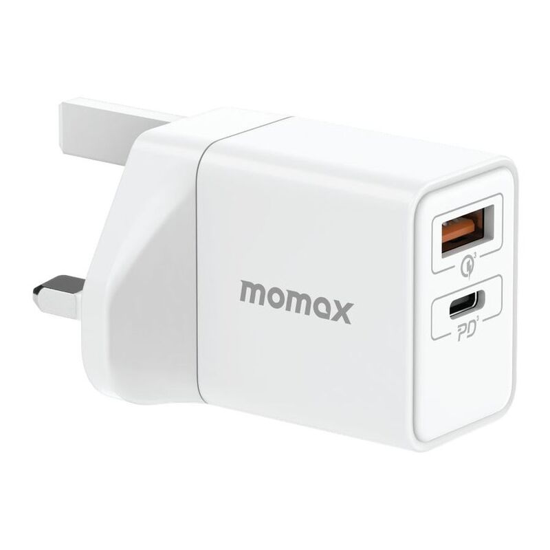 Momax OnePlug 2-Port 25W Wall Charger - White