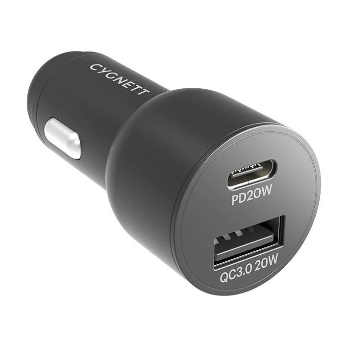 Cygnett Carpower 20W USB-C/20W USB-A Car Charger