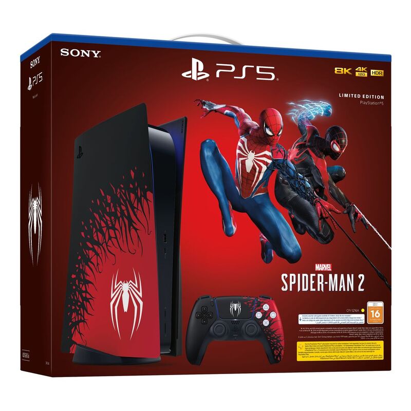 Sony PlayStation PS5 Console CFI-1216A Marvel Spider-Man 2 - Limited Edition (Digital Download) Bundle