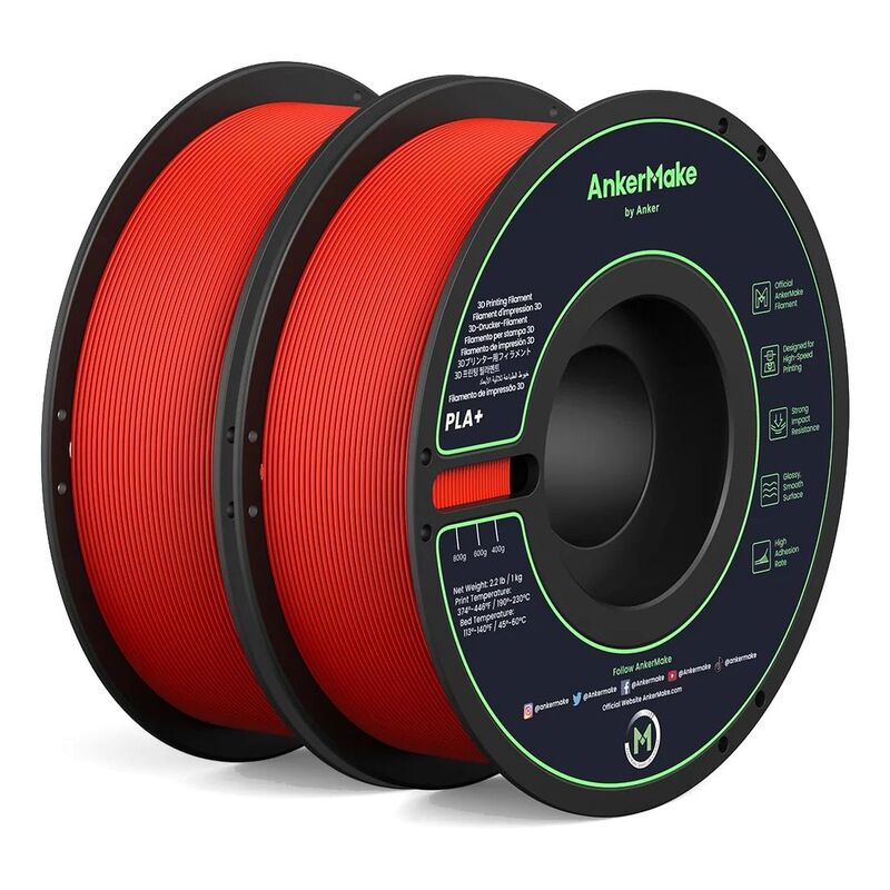 AnkerMake PLA+ Filament - Red (Pack of 2)
