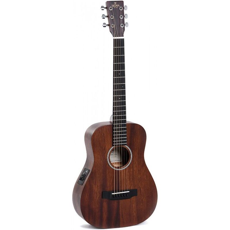 Sigma Guitars TM-15E Solid Semi Acoustic Travel Guitar - Satin - Include Softcase