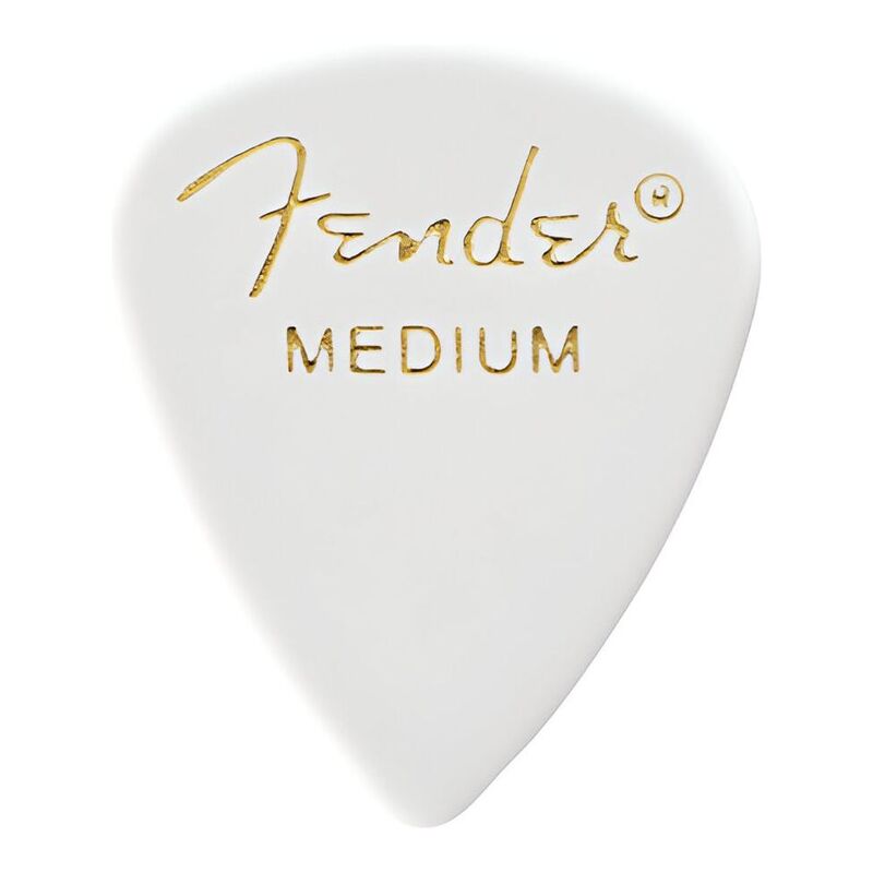 Fender 351 Guitar Picks White Medium (12 Pack)