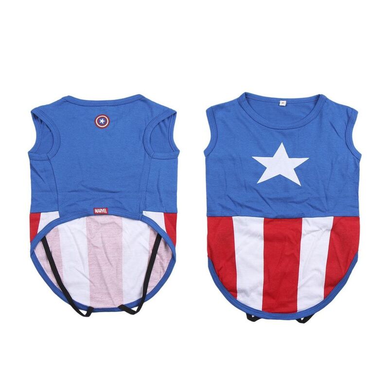 Cerda Avengers Dog T-Shirt Single Jersey - Captain America