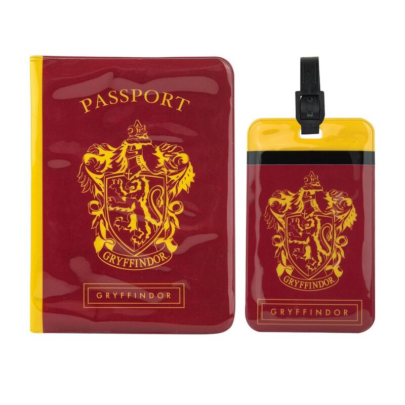 Cinereplicas Harry Potter Tag and Passport Cover Set - Gryffindor