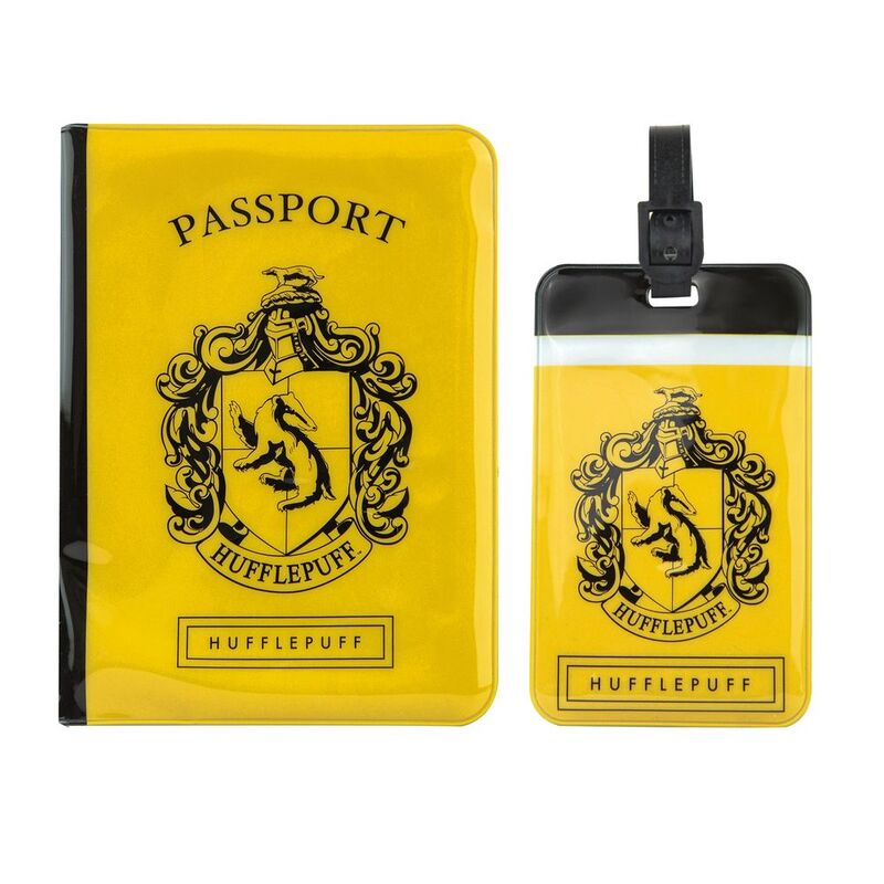 Cinereplicas Harry Potter Tag and Passport Cover Set - Hufflepuff