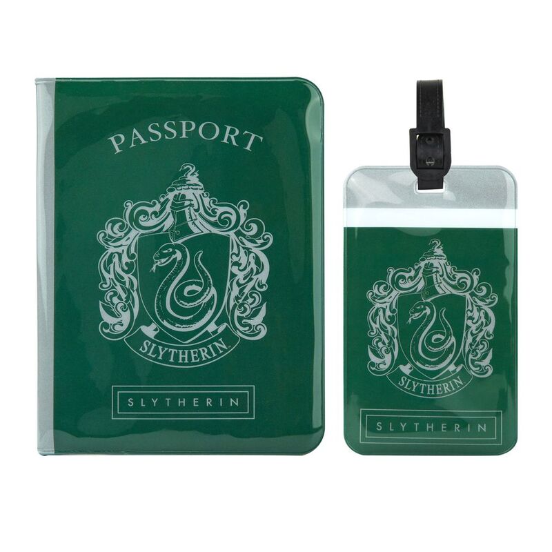 Cinereplicas Harry Potter Tag and Passport Cover Set - Slytherin