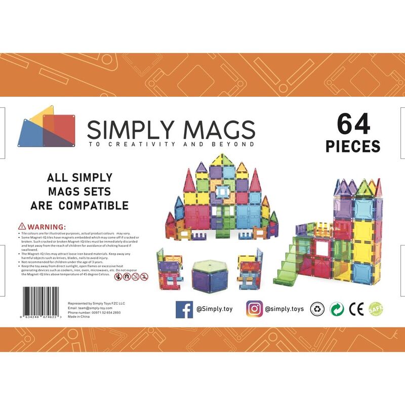Simply Mags Imaginary Magnetic Set (Set of 64)