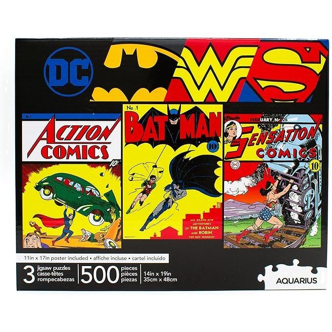 Aquarius DC Comics Jigsaw Puzzle Set (Set of 3) (500 Pieces)