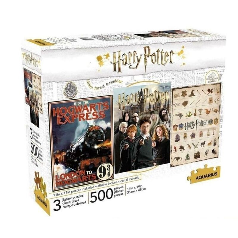 Aquarius Harry Potter Jigsaw Puzzle Set (Set of 3) (500 Pieces)