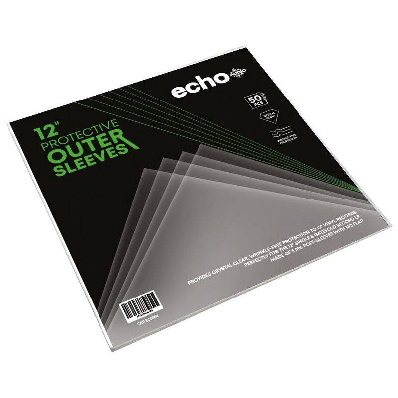Echo Audio Outer Record Polypropeylene Sleeves Pack (12.75 x 12.75-Inch) (Pack of 50)
