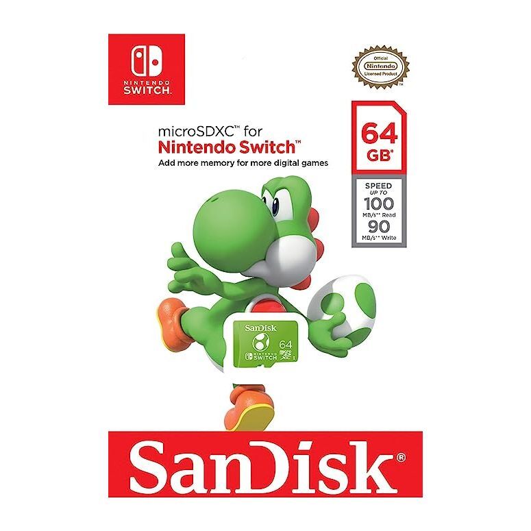SanDisk Nintendo MicroSDXC UHS-I card for Nintendo Switch Yoshi Edition- 64GB