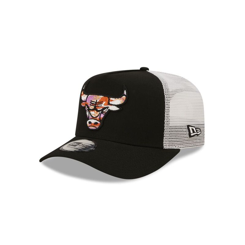 New Era NBA Chicago Bulls Seasonal Infill Trucker Men's Cap - Black (One Size)