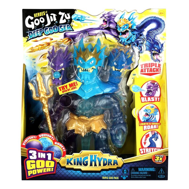 Heroes Of Goo Jit Zu Deep Goo Sea King Hydra Stretchable Hero Pack Figure