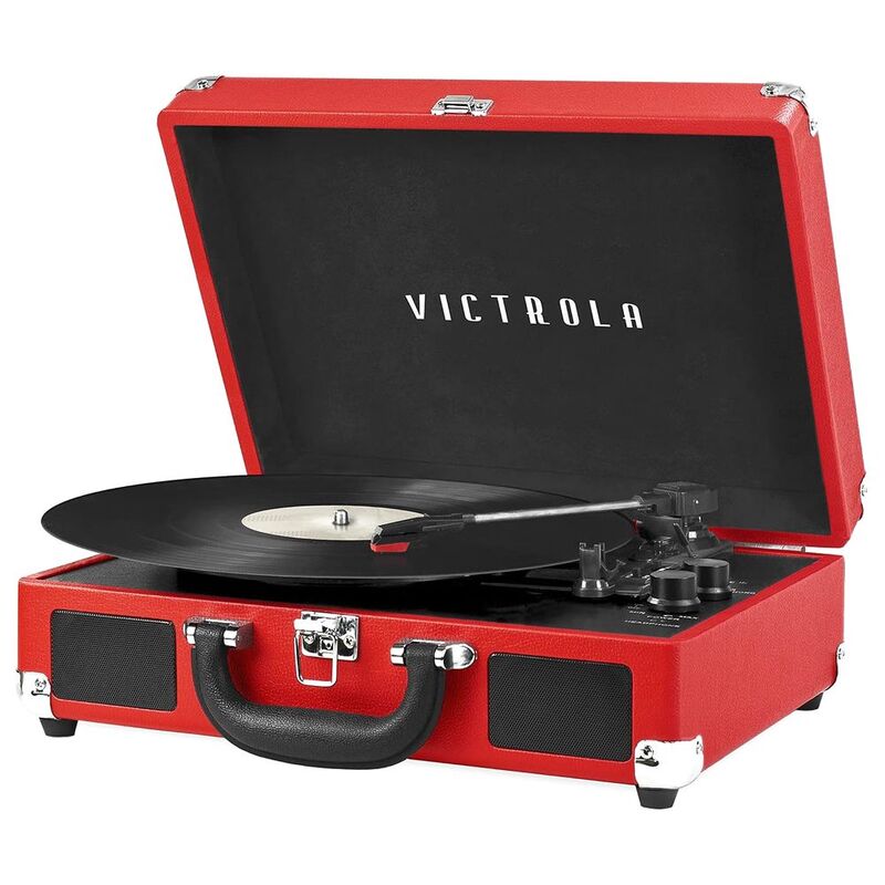 Victrola Journey 3-In-1 Portable Suitcase Record Player - Red