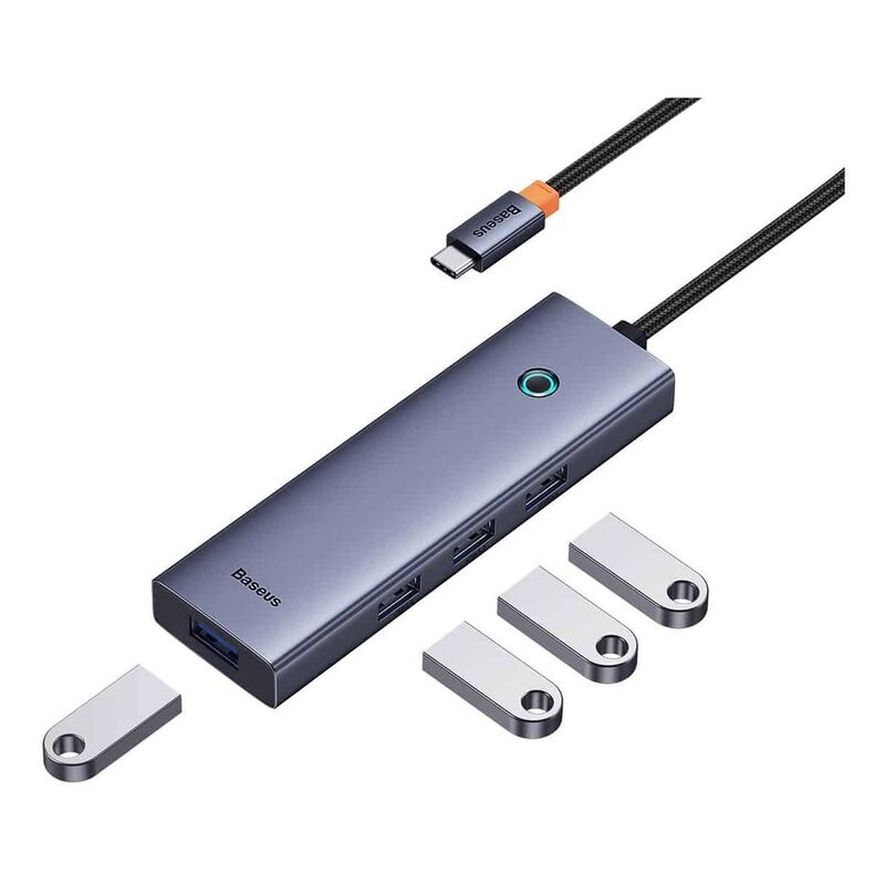Baseus Flite Series 4-Port HUB - Space Grey (Type-C to USB 3.0 *4)