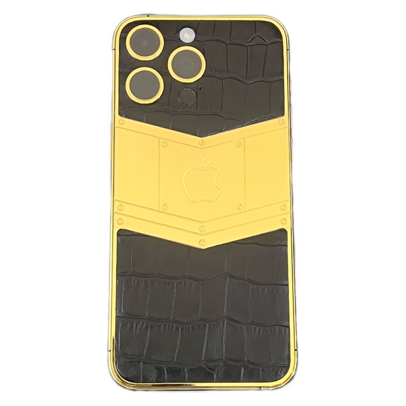 Mansa Custom iPhone 15 Pro Max 256 GB Gold & Carbon Fibre Caviar