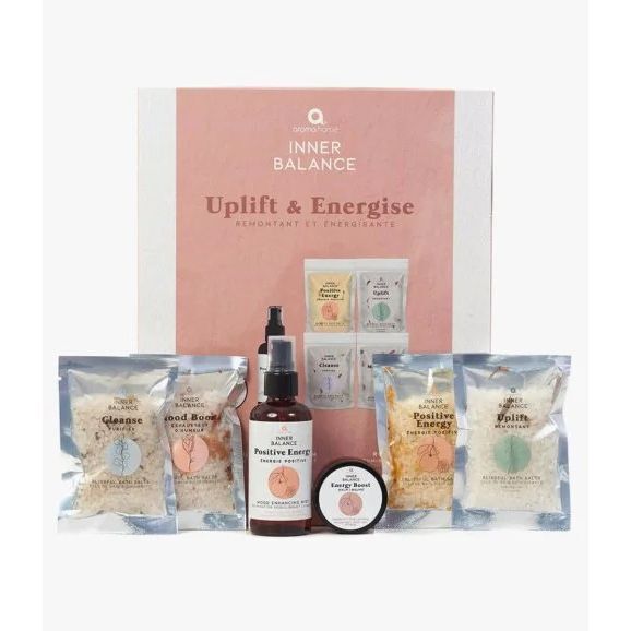 Aroma Home Uplift & Energize Gift Set (4 Bath Salts / 1 Mist Spray)