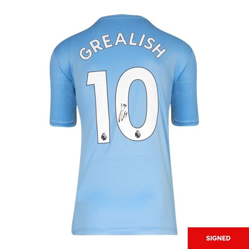 Bootroom Collection Jack Grealish Signed Manchester City 21/22 Home Shirt (Boxed)