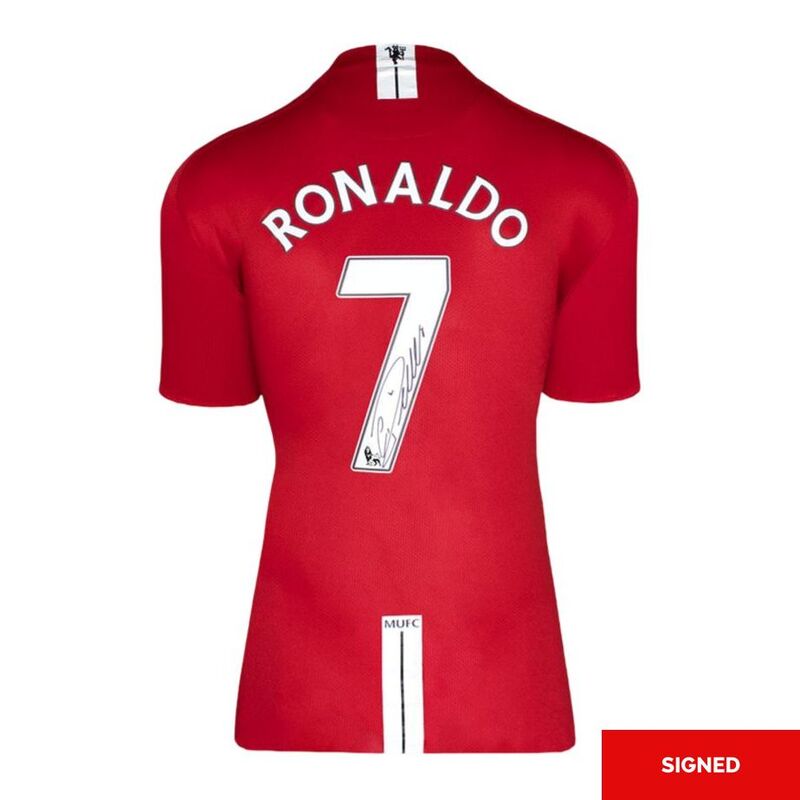 Bootroom Collection Cristiano Ronaldo Back Signed Manchester United 2007-08 Home Shirt (Boxed)