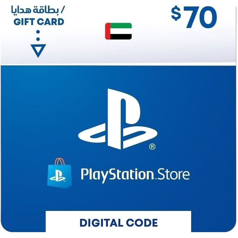 Sony PSN PlayStation Network Wallet Top Up 70 USD - (UAE) (Digital Code)