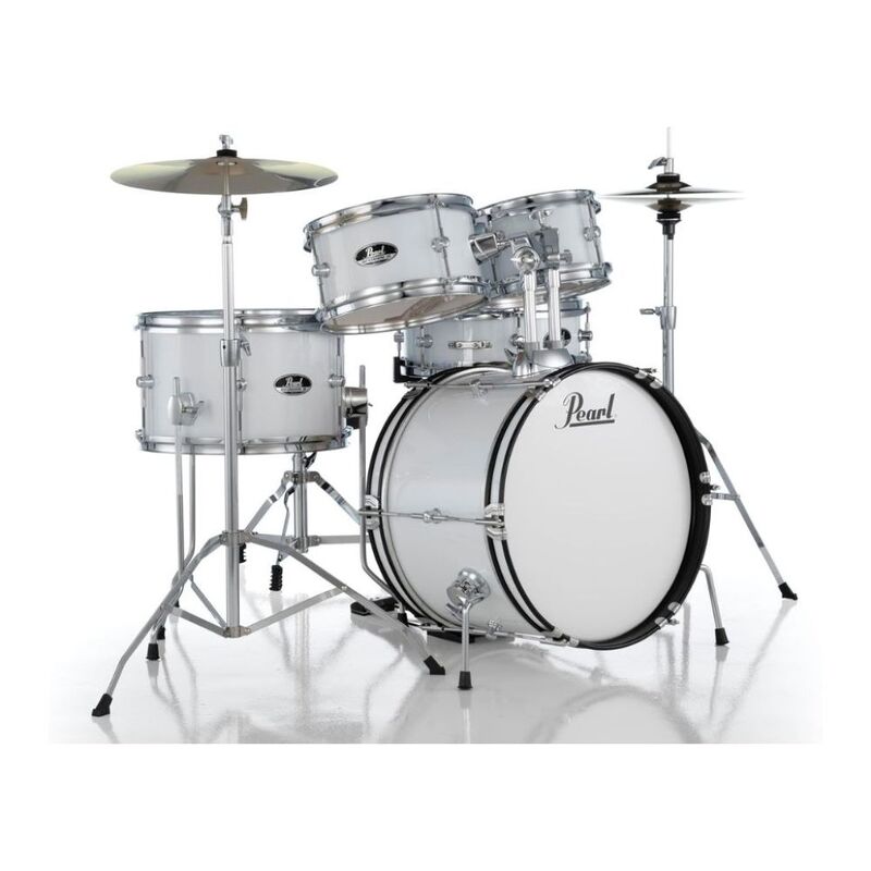 Pearl Roadshow Junior 5-Piece Drum Set With Hardware & Cymbals - Pure White