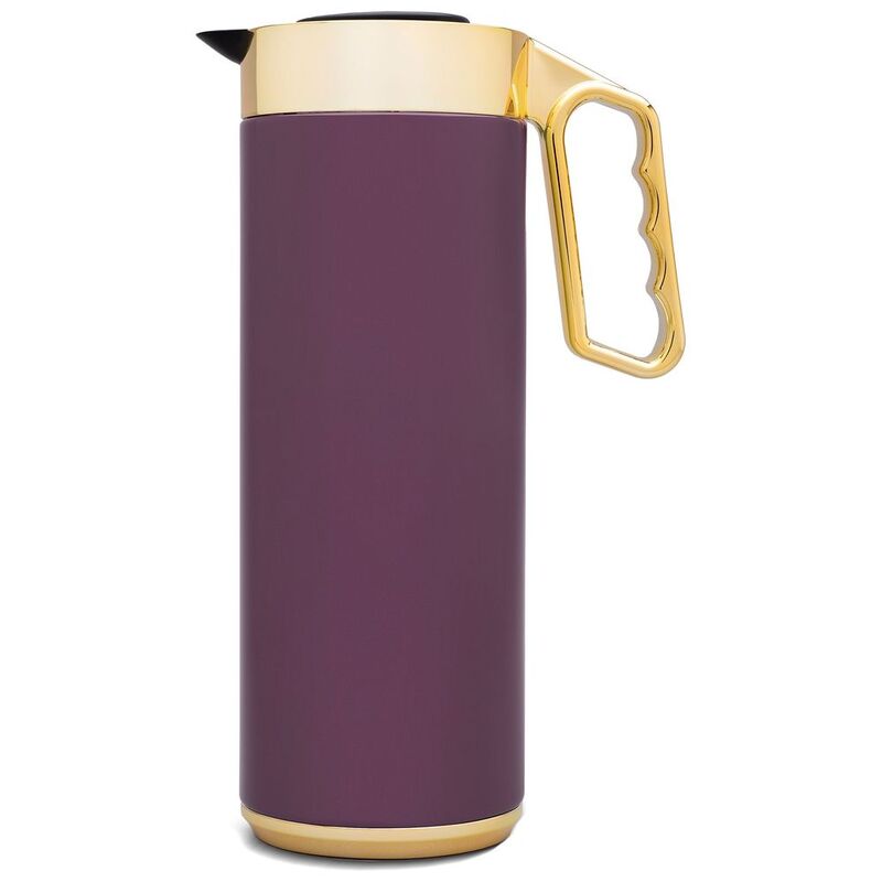 Roomours Vacuum Flask 1L - Dark Purple & Gold