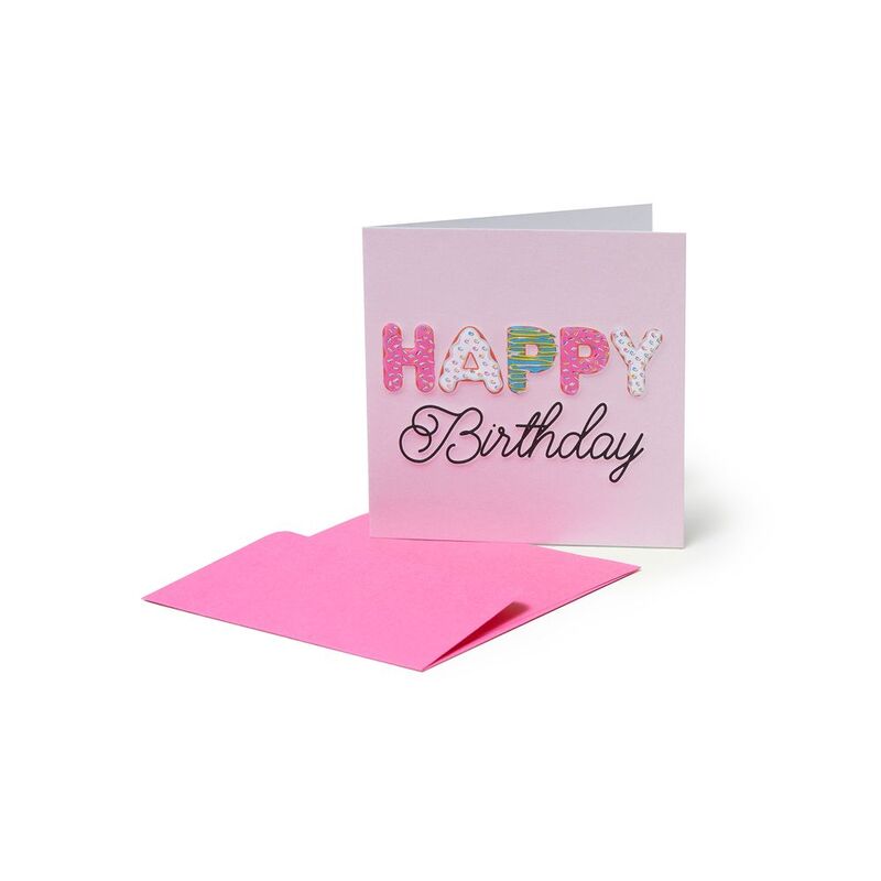 Legami Small Greeting Card - Happy Birthday Donut (7 X7 cm)