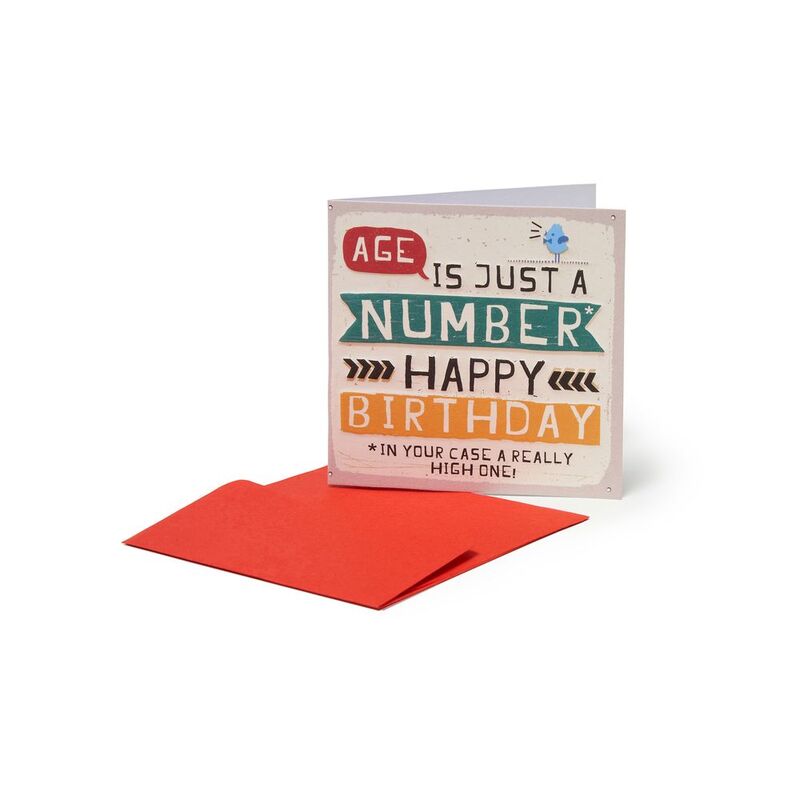 Legami Small Greeting Card - Number (7 x 7 cm)