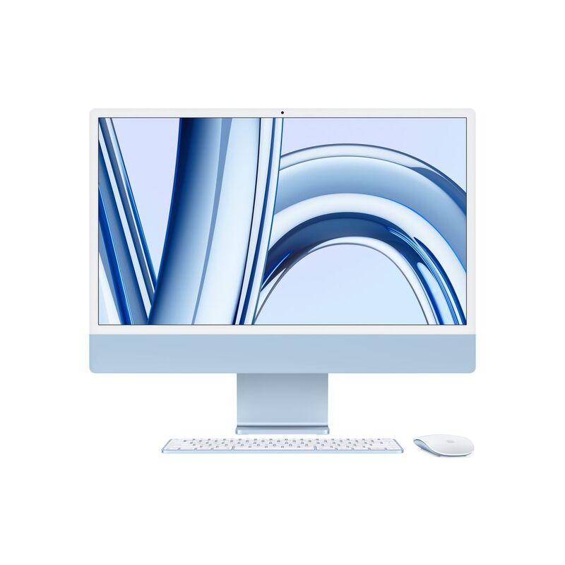 Apple 24-inch iMac with Retina 4.5K display M3 chip with 8-core CPU and 10-core GPU / 8GB / 256GB SSD (Arabic/English) - Blue