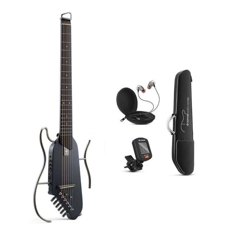 Donner Hush-I Acoustic-Electric Silent Guitar Kit - Black