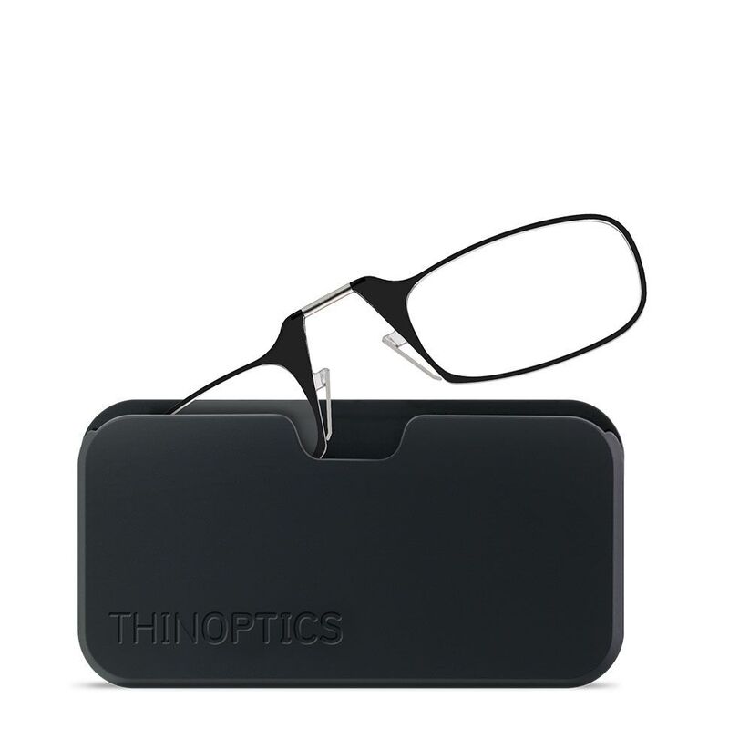 Thinoptics Readers Glasses With Black Universal Pod - Black (+1.0)