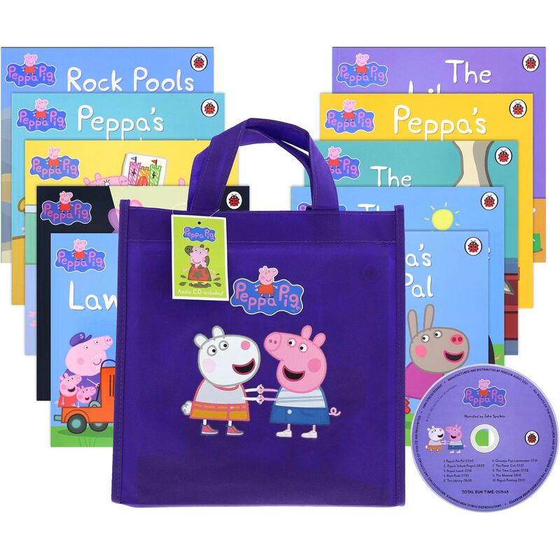 Peppa Purple Bag And Audio Set | Peppa Pig