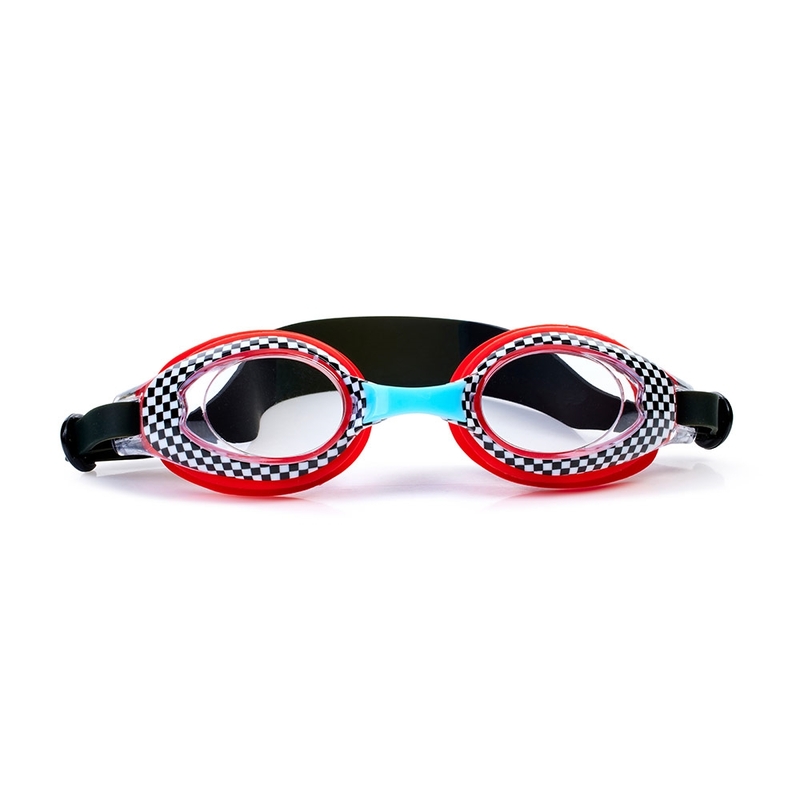 Bling2o Aqua2ude Printed Racer Swim Kids Goggles - Red