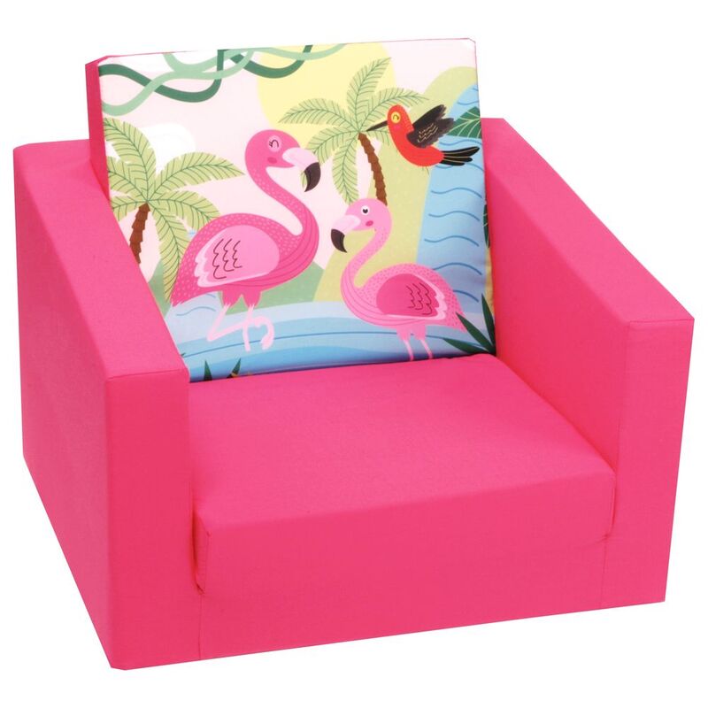 Delsit Single Sofa - Flamingos - Pink