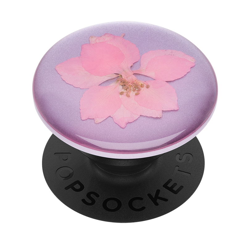 Popsockets Phone Grip & Stand For Smartphones - Pressed Flower Delphinium Pink