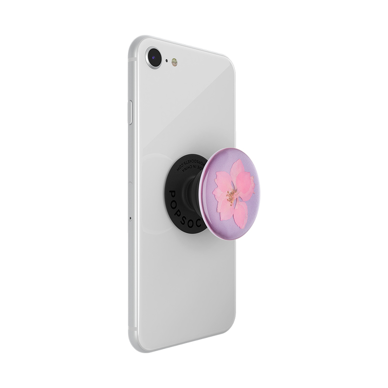 Popsockets Phone Grip & Stand For Smartphones - Pressed Flower Delphinium Pink