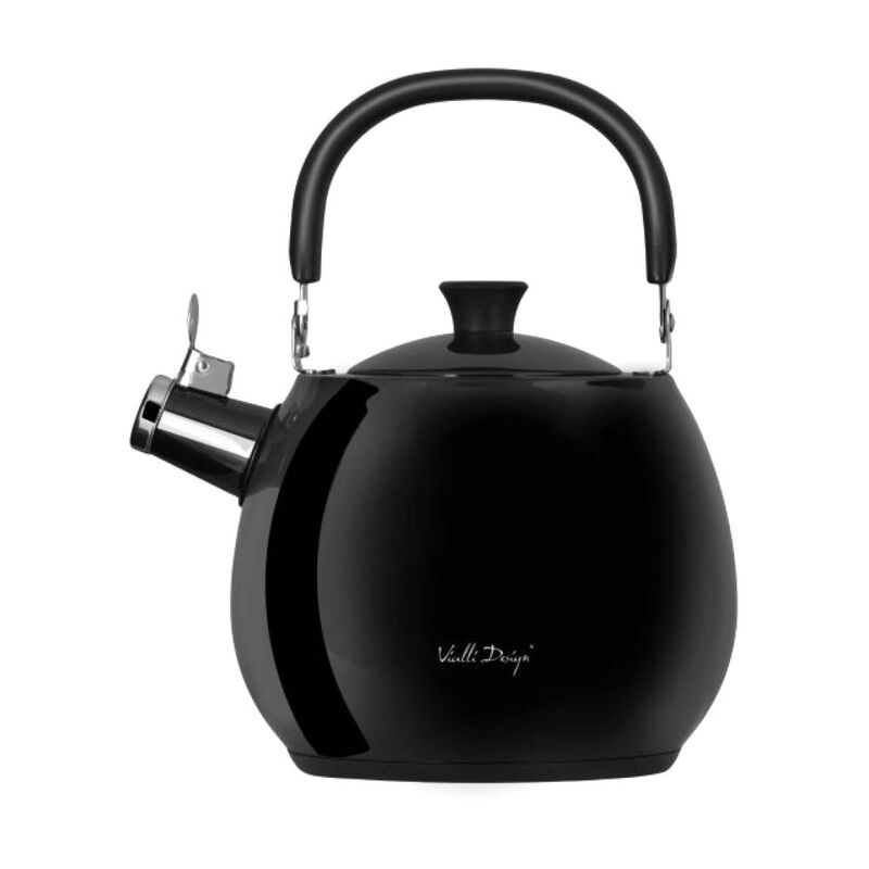 Vialli Design Kettle With A Whistle Polished Graphite Bolla 2.5L 2.5 L