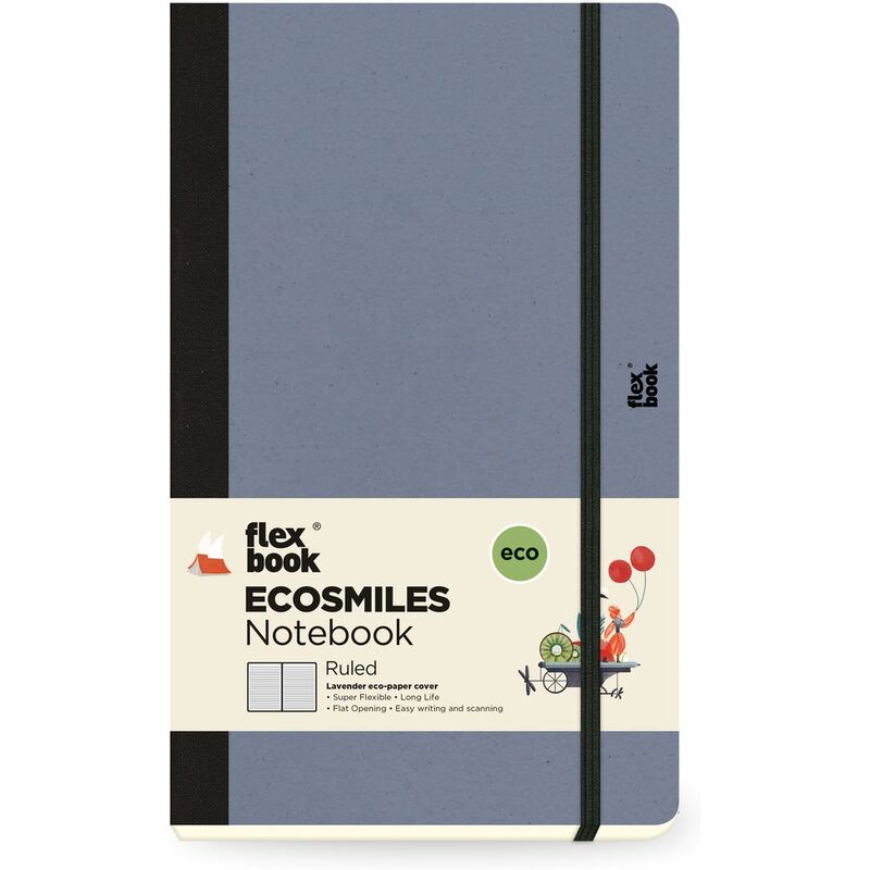 Flexbook Ecosmiles Ruled A5 Notebook - Medium - Lavender (13 x 21 cm)