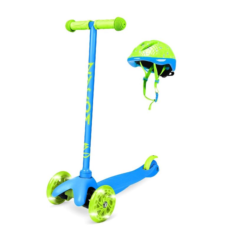 Zycom Zipper Kids' Light-Up Scooter & Helmet Combo - Blue/Teal
