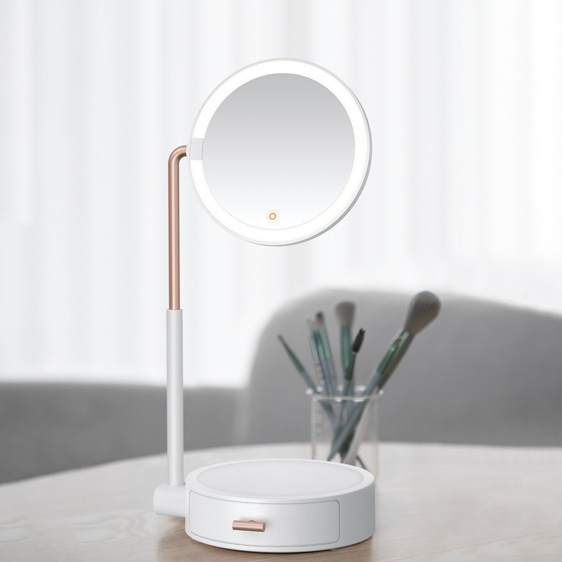 Baseus Smart Beauty Series Lighted Makeup Mirror with Storage Box - White