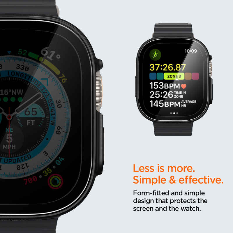 Spigen Apple Watch Ultra Thin Fit 360 Case - Black