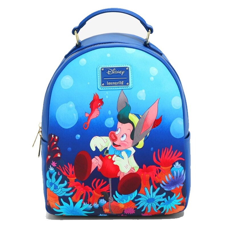 Loungefly Leather Disney Pinnocchio Sea Mini Backpack