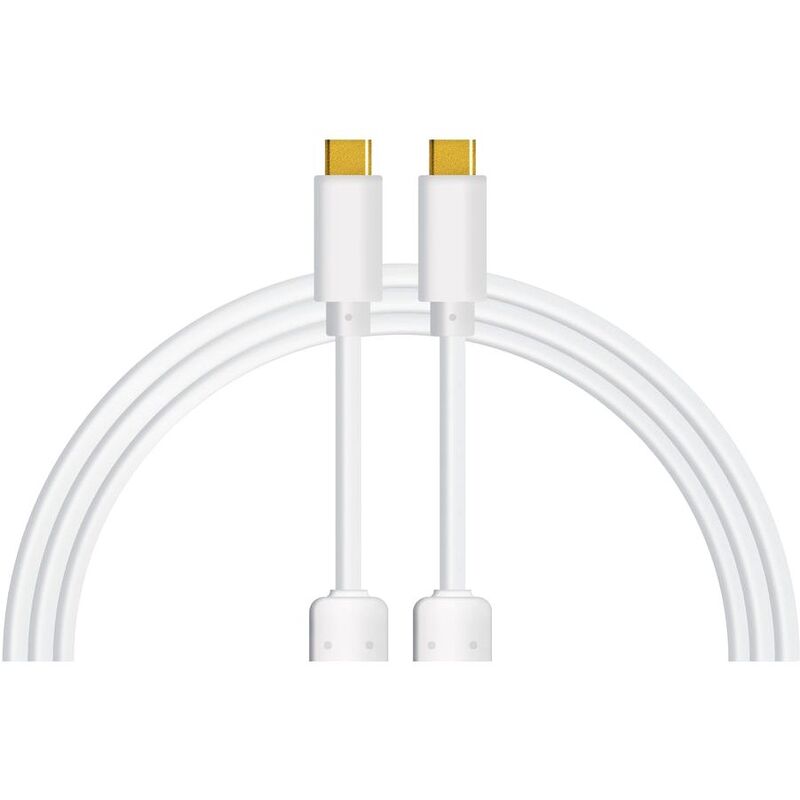 DJ Techtools Chroma Cables USB-C to USB-C 1M - White