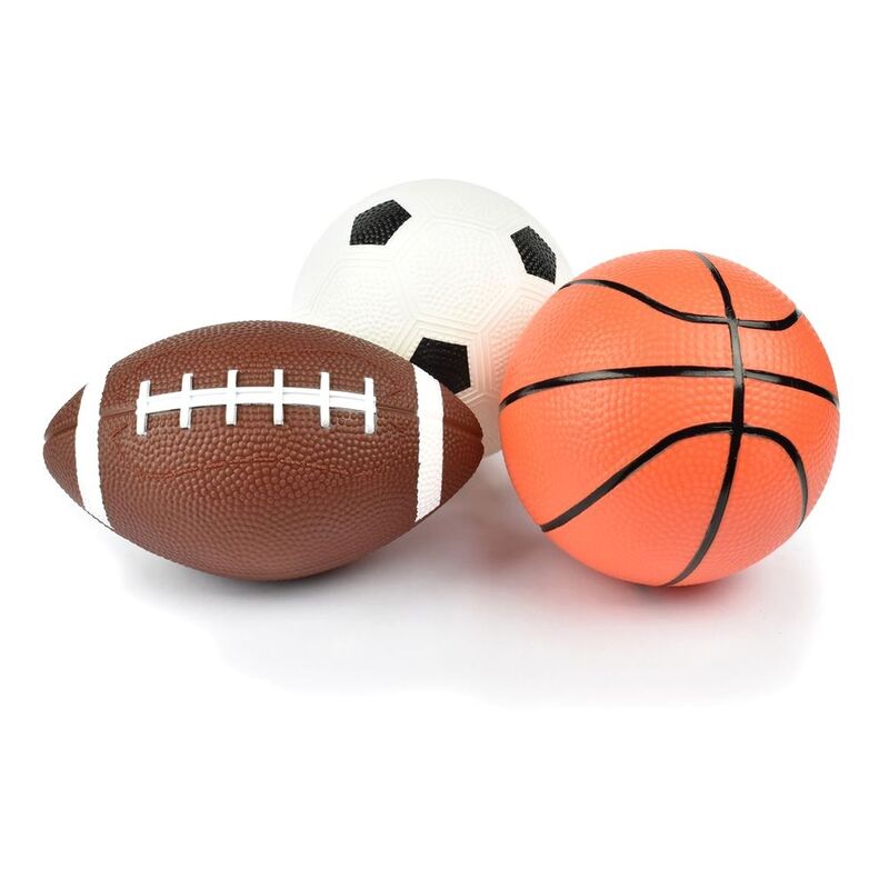 Legami Mini Ball Set - Basketball/American Football/Football (Set of 3)