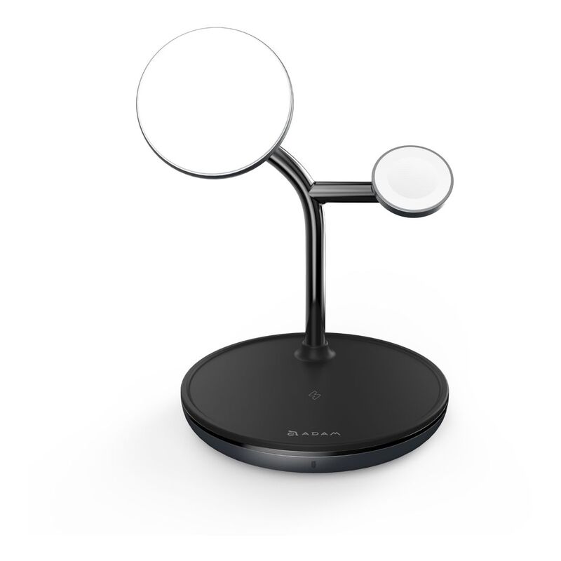 Adam Elements Omnia M3+ Magnetic 3-in-1 Wireless Charging Station - Black