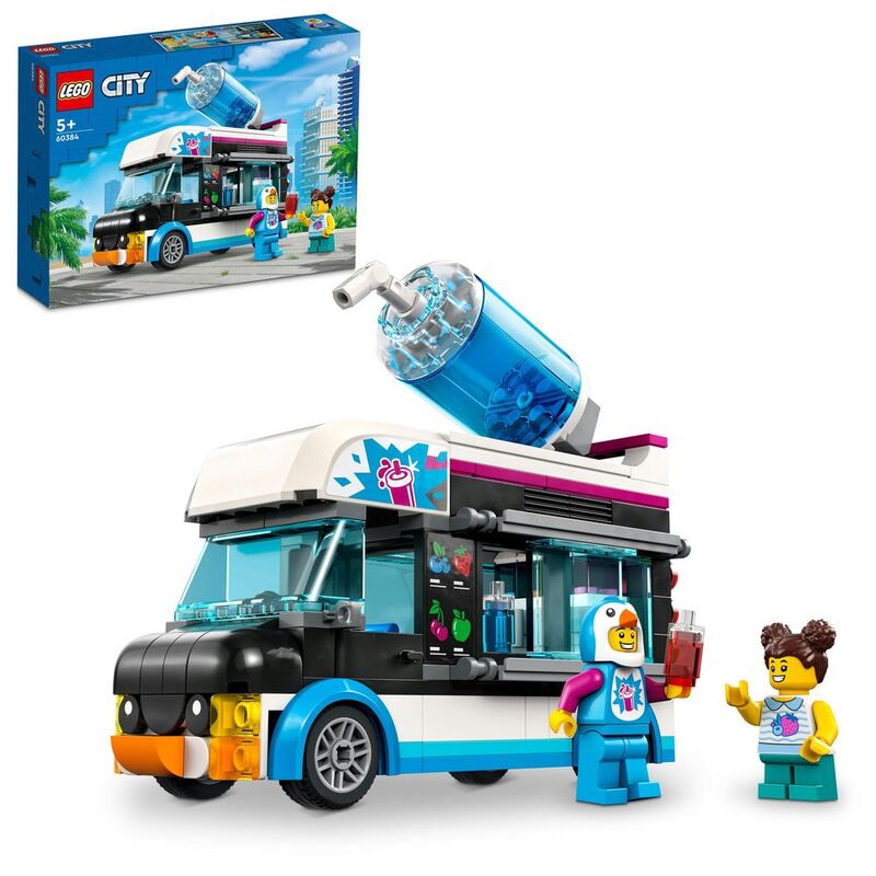 LEGO City Penguin Slushy Van Building Toy Set 60384 (191 Pieces)