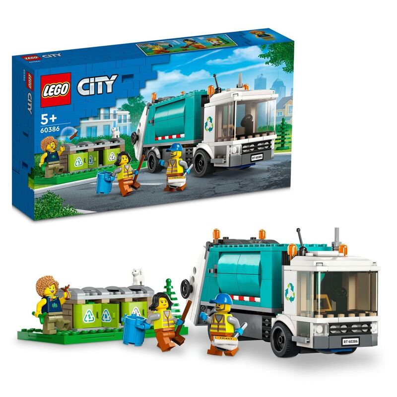 LEGO City Recycling Truck Building Toy Set 60386 (261 Pieces)
