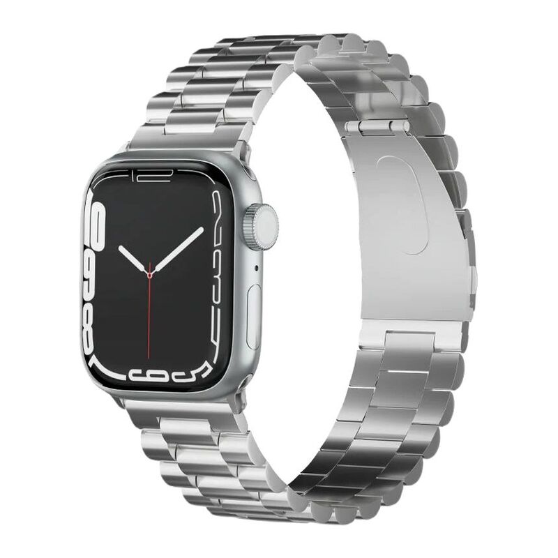 Levelo Daytona Watch Strap for Apple Watch Ultra 49mm/Series 8 45mm/Galaxy Watch 22mm - Silver