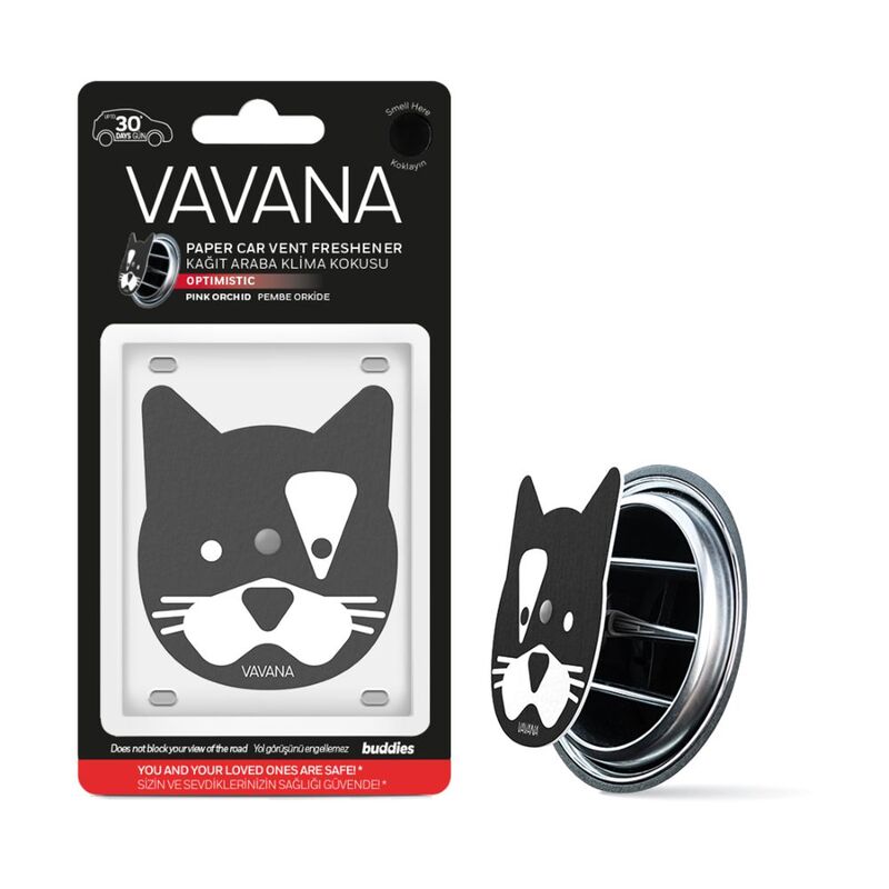 Vavana Buddies Optimistic Paper Car Vent Fresheners - Cat