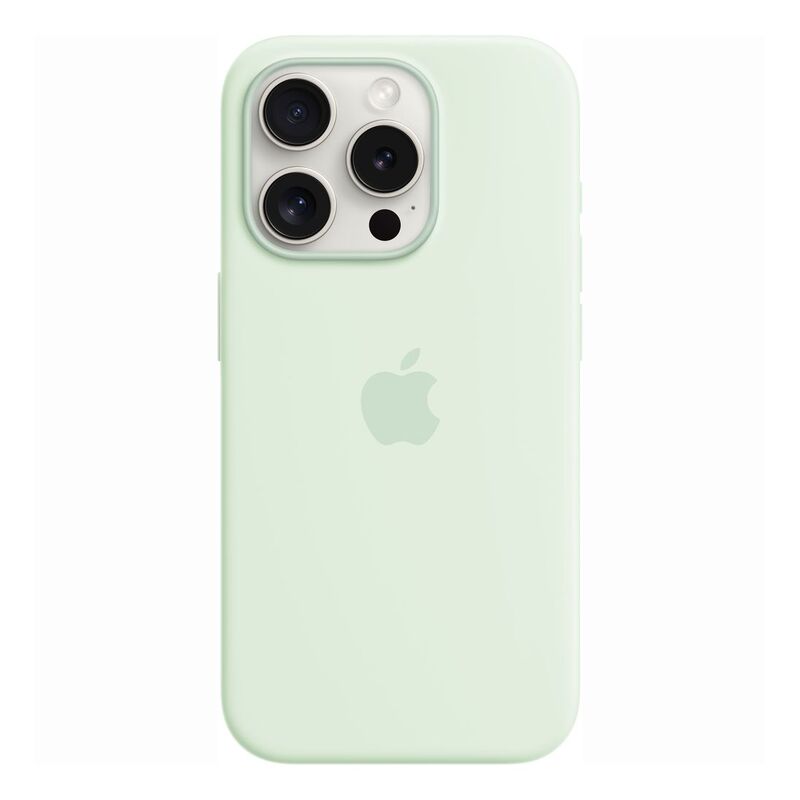 Apple iPhone 15 Pro Silicone Case with MagSafe - Soft Mint